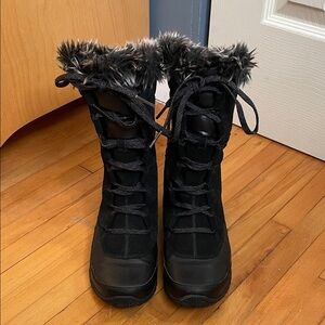 The North Face Black Fur-Trimmed Winter Boots